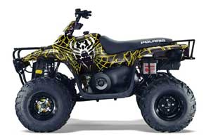 Polaris Trailboss 330 ATV Graphic Kit - 2004-2009 Widow Maker Yellow