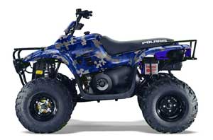 Polaris Trailboss 330 ATV Graphic Kit - 2004-2009 Camoplate Blue