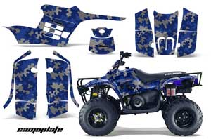 Polaris Trailboss 330 ATV Graphic Kit - 2004-2009 Camoplate Blue