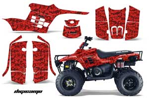 Polaris Trailboss 330 ATV Graphic Kit - 2004-2009 Digicamo Red