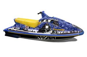 Yamaha Wave Raider Jet Ski Graphic Kit - 1994-1996 Reaper Blue