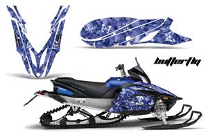 Yamaha Apex Sled Graphic Kit - 2011-2018 Butterfly Blue