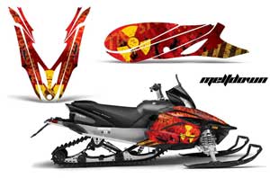 Yamaha Apex Sled Graphic Kit - 2011-2018 Meltdown Red