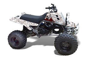 Yamaha Banshee 350 (Full Bore Plastics) ATV Graphic Kit - All Years Bone Collector White
