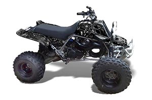 Yamaha Banshee 350 (Full Bore Plastics) ATV Graphic Kit - All Years Reaper Black