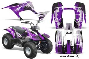 Yamaha Breeze 125 ATV Graphic Kit - 1989-2007 Carbon X Purple