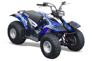 Yamaha Breeze 125 ATV Graphic Kit - 1989-2007 Carbon X Blue