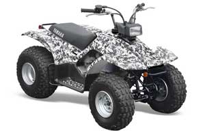 Yamaha Breeze 125 ATV Graphic Kit - 1989-2007 Digi Camo White