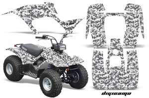 Yamaha Breeze 125 ATV Graphic Kit - 1989-2007 Digi Camo White