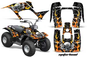 Yamaha Breeze 125 ATV Graphic Kit - 1989-2007 Motorhead Black