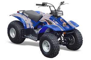 Yamaha Breeze 125 ATV Graphic Kit - 1989-2007 P40 Warhawk Blue