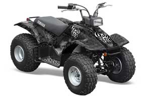 Yamaha Breeze 125 ATV Graphic Kit - 1989-2007 Widow Maker Black