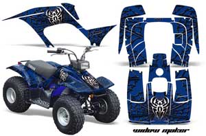 Yamaha Breeze 125 ATV Graphic Kit - 1989-2007 Widow Maker Blue