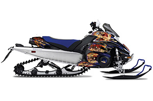 Yamaha FX Nytro Sled Graphic Kit - 2008-2014 Firestorm Blue