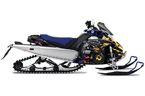 Yamaha FX Nytro Sled Graphic Kit - 2008-2014 Motorhead Blue