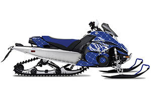 Yamaha FX Nytro Sled Graphic Kit - 2008-2014 Silver Star - Reloaded Blue