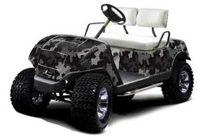 Yamaha G-Series Golf Cart Graphic Kit - 1995-2006 Camoplate Black