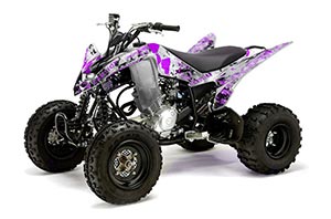 Yamaha Raptor 125 ATV Graphic Kit - 2011-2014 Meltdown Purple