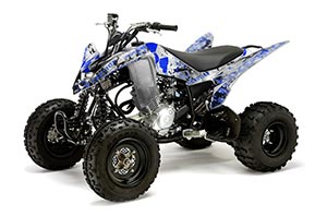 Yamaha Raptor 125 ATV Graphic Kit - 2011-2014 Meltdown Blue