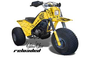 Yamaha Shaft DX 225 - 3 Wheeler ATV Graphic Kit - 1983-1985 Silver Star - Reloaded Yellow