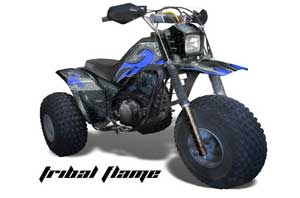 Yamaha Shaft DX 225 - 3 Wheeler ATV Graphic Kit - 1983-1985 Tribal Flame Blue