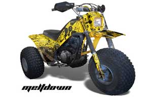 Yamaha Shaft DX 225 - 3 Wheeler ATV Graphic Kit - 1983-1985 Meltdown Yellow