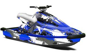 Yamaha Wave Blaster Jet Ski Graphic Kit - 1993-1996 Street Star Blue