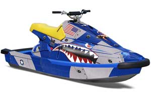 Yamaha Wave Blaster Jet Ski Graphic Kit - 1993-1996 P40 Warhawk Blue