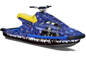 Yamaha Wave Blaster Jet Ski Graphic Kit - 1993-1996 Reaper Blue