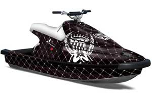 Yamaha Wave Blaster Jet Ski Graphic Kit - 1993-1996 Silver Star - Reloaded Black