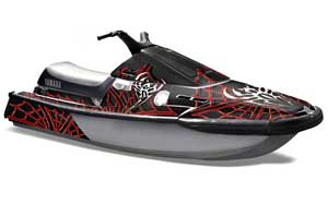 Yamaha Wave Runner 3 Jet Ski Graphic Kit - 1991-1996 Widow Maker Red