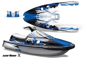 Yamaha Wave Runner 3 Jet Ski Graphic Kit - 1991-1996 Carbon X Blue