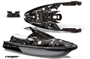 Yamaha Wave Runner 3 Jet Ski Graphic Kit - 1991-1996 Reaper Black