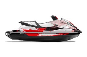Yamaha Wave Runner GP 1800 Jet Ski Graphic Kit 2017 Carbon X Red