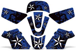 Yamaha PW80 Dirt Bike Graphic Kit - 1996-2006 Northstar Blue