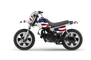 Yamaha PW50 Dirt Bike Graphic Kit - 1990-2022 Stars and Stripes Red White & Blue