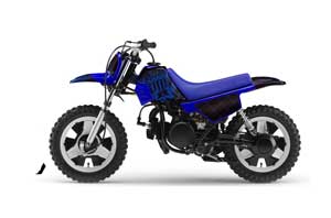 Yamaha PW50 Dirt Bike Graphic Kit - 1990-2022 Silver Star - Reloaded Black
