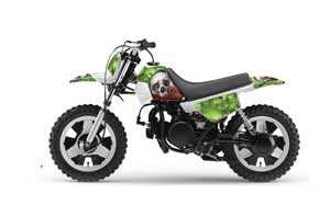 Yamaha PW80 Dirt Bike Graphic Kit - 1996-2006 Bone Collector Green