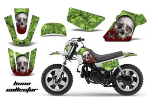 Yamaha PW80 Dirt Bike Graphic Kit - 1996-2006 Bone Collector Green