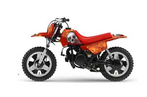 Yamaha PW50 Dirt Bike Graphic Kit - 1990-2022 Bone Collector Orange