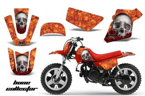 Yamaha PW80 Dirt Bike Graphic Kit - 1996-2006 Bone Collector Orange