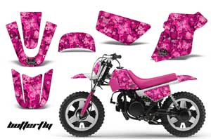 Yamaha PW50 Dirt Bike Graphic Kit - 1990-2022 Butterfly Pink