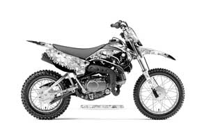 Yamaha TTR110 Dirt Bike Graphic Kit - 2008-2022 Reaper White