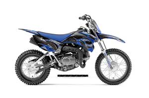 Yamaha TTR110 Dirt Bike Graphic Kit - 2008-2022 Tribal Flames Blue