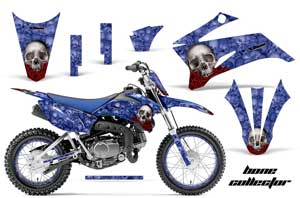 Yamaha TTR110 Dirt Bike Graphic Kit - 2008-2022 Bone Collector Blue