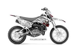 Yamaha TTR110 Dirt Bike Graphic Kit - 2008-2022 Bone Collector White