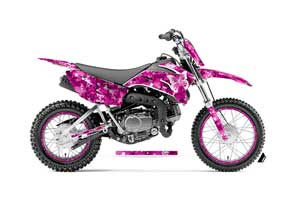 Yamaha TTR110 Dirt Bike Graphic Kit - 2008-2022 Butterfly Pink