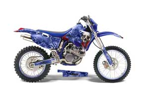 Yamaha WR250 Dirt Bike Graphic Kit - 1998-2002 Bone Collector Blue