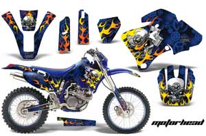 Yamaha WR250 Dirt Bike Graphic Kit - 1998-2002 Motorhead Blue