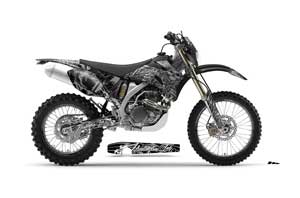Yamaha WR250F Dirt Bike Graphic Kit - 2007-2014 Skulls and Hammers Silver